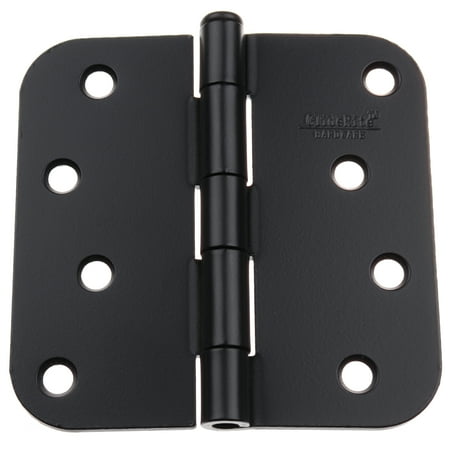 

GlideRite 4 in. Steel Door Hinges with 5/8 in. Corner Radius Matte Black finish Pack of 12