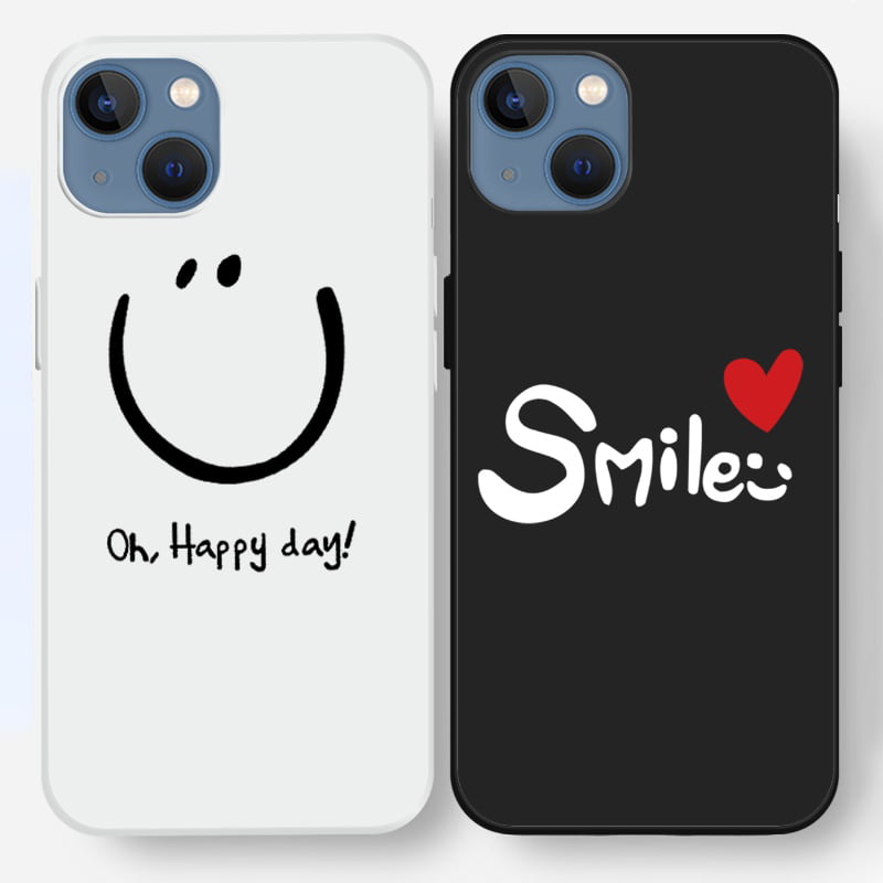Holographic Happy Face Protective Phone Case - Fits iPhone® 13/14
