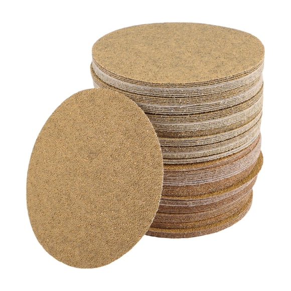 Unique Bargains Universal 6" 40 Grit Sanding Discs Hook Loop Sanding Sheets Aluminum Oxide 100Pcs