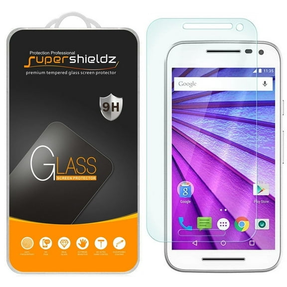 [1-Pack] Supershieldz for Motorola Moto G (3rd Gen) Tempered Glass Screen Protector, Anti-Scratch, Anti-Fingerprint, Bubble Free