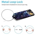 thumbnail image 2 of PhooArto 2 Pack Leather Luggage Tag with Stainless Steel Loop, Space Galaxy Earth Universe Baggage Handbag Travel Suitcase Tags with Name ID Card Perfect to Quickly Spot Luggage Suitcase, 2 of 6