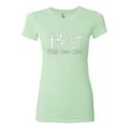 thumbnail image 2 of Wild Bobby, Faith.Hope.Love Heart Beat, Inspirational/Christian, Women Slim Fit Junior Tee, Mint, XX-Large, 2 of 4