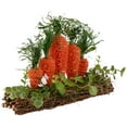 thumbnail image 3 of Standing Carrots on Floral Foliage Twig Log Easter Decoration - 2", 3 of 5