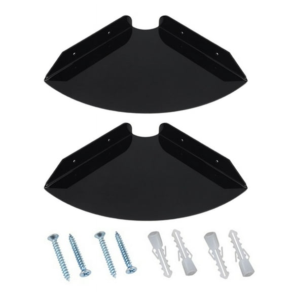 2 x corner mount shelves rack with Screw-black