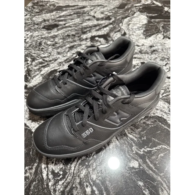 New Balance 550 ‘Triple Black’ Shoes BB550BBB US Men's Size 10.5 Brand New