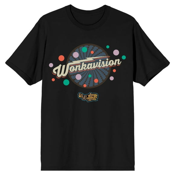 Willy Wonka & the Chocolate Factory Wonkavision Men's Black T-shirt-Medium