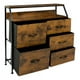 thumbnail image 4 of Comoda Mueble 5 Cajoneras Metal Organizador Madera Marron, 4 of 5