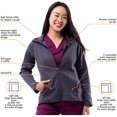 thumbnail image 3 of Adar Pro Scrubs For Women - Bonded Fleece Scrub Warm-Up Jacket, 3 of 6