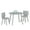 Gray, variant on UTEX Kids 3-Piece Wood Round Play Tablet 2 Chairs, Grey