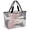 Pink White Gray, variant on Weeping Flowers Beach Bag for Women, Large Breathable Mesh Beach Tote Bag, Orange Grey Spring Floral Botanical Rustic Burlap Sandproof Lightweight Travel Bags for Vacation Picnic Swimming Pool