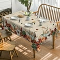 thumbnail image 2 of Fall Tablecloth 60×60 Inch Square, Flower Autumn Harvest Pumpkin Washable Seasonal Table Cover for Party Picnic Dinner Decor, 2 of 6