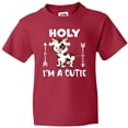 thumbnail image 3 of Inktastic I'm a Cutie White and Brown Holstein Cow with Arrows Youth T-Shirt, 3 of 5