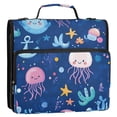 thumbnail image 5 of FORMRS Zipper Binder with Shoulder Strap 2-inch Ring 500 Sheet Capacity File Bag, Light Pink Jellyfish, 5 of 5