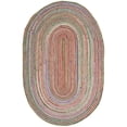 thumbnail image 2 of Pretty Colorfull HandWoven Cotton Rug, Unique Oval Design, various Sizes Available, 2 of 4