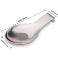 thumbnail image 2 of Fish Shape Stainless Steel Spoon Rest, Stainless Steel Utensil Spoon Rest Holder, Spatula Ladle Holder, Brushed Finish, Countertop Heavy Duty,Dishwasher Safe (Silver Color 2pcs), 2 of 7