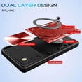 thumbnail image 2 of A03s Case, for Samsung Galaxy A03s Phone Case Metal Stand Ring Holder,Camera Lens Protector for Galaxy A03S,Slim Full Protection Shockproof Cases Cover for Women Men (Red), 2 of 14