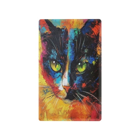 Switch Panel Switch Decoration 2.76x4.53x0.28 Inches Unused Outlet Cover Switch Plate Wall Plates Living Room Kitchen Bedroom Study Switches Green-eyed Cat