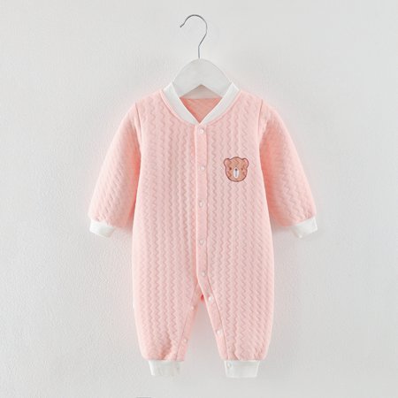 

Infant Boys Girls Long Sleeve Winter Cartoon Bear Newborn Jumpsuit Romper
