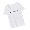 thumbnail image 4 of Camiseta para mujer de verano Tops disfraz cuello redondo camisa para ir de compras trabajo mochilero XL, 4 of 8