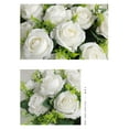 thumbnail image 4 of RuiJiao Artificial White Roses Bulk Realistic Fake Silk Flowers with Long Stems for Wedding Bridal Bouquet DIY Table Centerpieces Arrangement Valentines Home Decor, 4 of 5