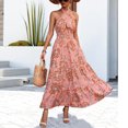 thumbnail image 2 of Vestido estampado de lazo de cuello sin espalda sexy de verano para mujer OAVQHLG3B Store  lin121212, 2 of 5