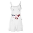 thumbnail image 4 of Drses Womens Summer Casual Suspender Printing Sleeveless Romper Loose Spaghetti Strap Shorts Overalls Jumpsuit with Pockets, 4 of 4