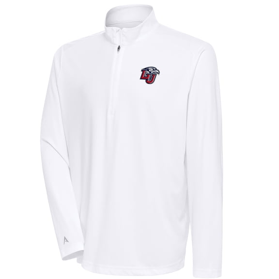 Men's Antigua White Liberty Flames Tribute Quarter-Zip Top