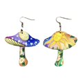 thumbnail image 3 of Pendientes colgantes YONGSHENG con forma de seta colorida de madera para mujer, 3 of 5