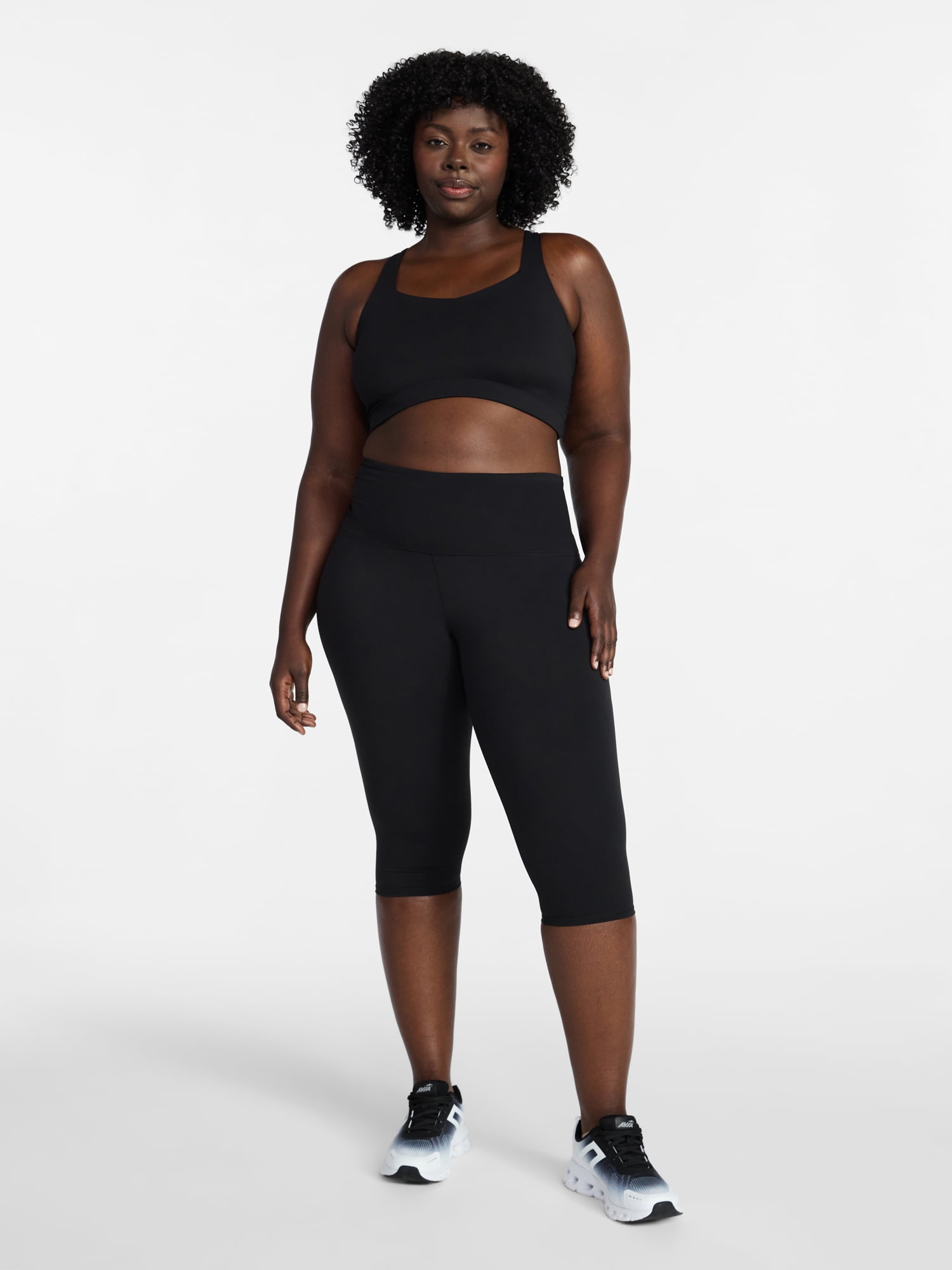 Avia Women's Side Ruched Color Capri, Sizes XS-XXXL