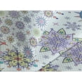thumbnail image 4 of Ambesonne Winter Quilted Bedspread Set 3 Pcs, Pastel Floral Blizzard, Queen Size, Multicolor, 4 of 5