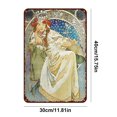 thumbnail image 2 of Placa de Metal Vintage de hierro, decoración de pintura Rectangular de belleza clásica, 30x40cm, 2 of 9