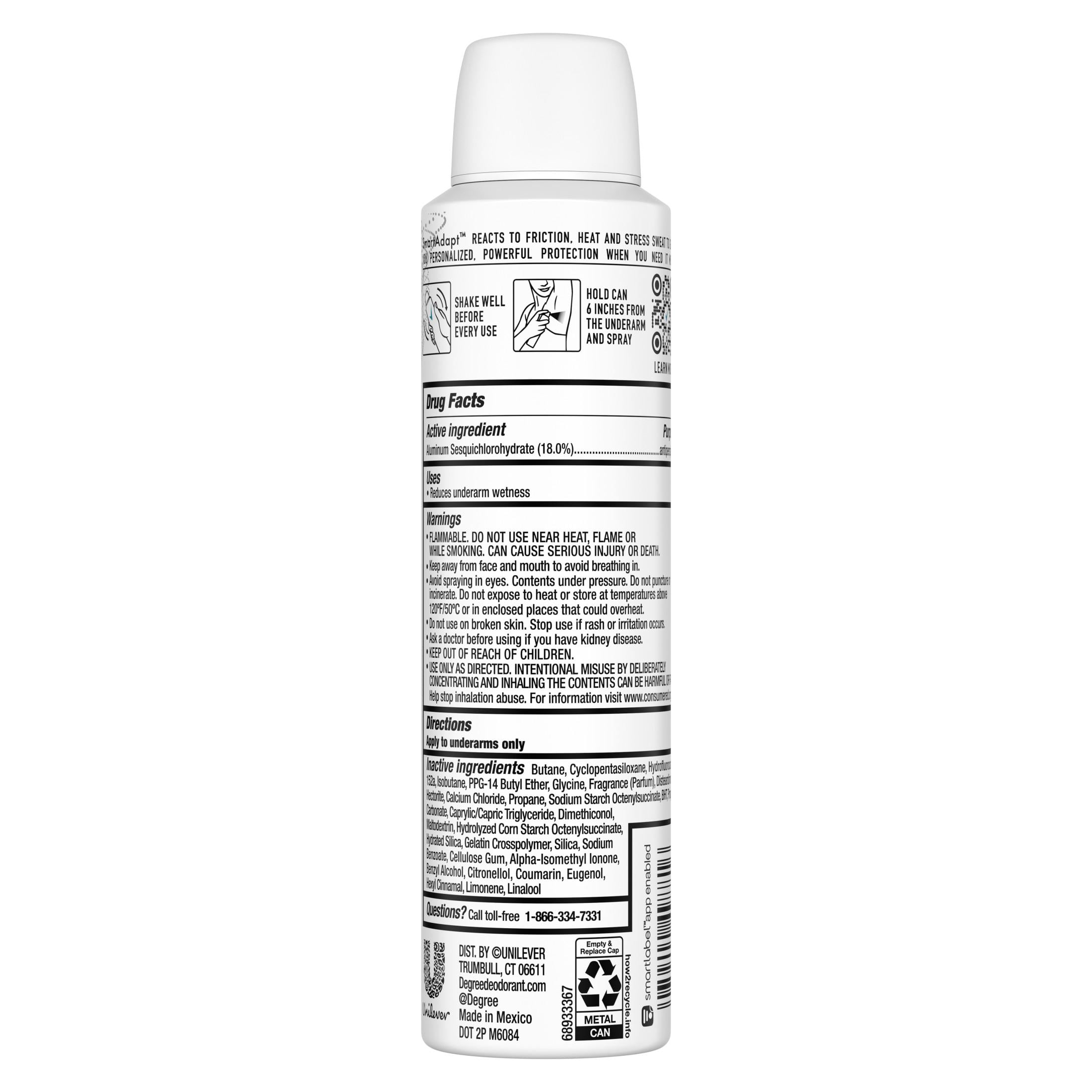 Degree Unlimited Long Lasting Antiperspirant Deodorant Dry Spray, Fresh, 3.8 oz
