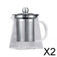 thumbnail image 1 of Tetera,Hervidor de agua con jarra de vidrio resistente a altas temperaturas,Tetera Jarra De Vidrio Tetera De Té Helado De Gran Capacidad,Tetera de cristal para zumos,tetera 2 piezas, 1 of 8