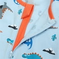 thumbnail image 6 of WIBACKER Baby Cotton Long Pajamas with Mittens Cuff for Boys 2 Way Zipper Both Footed and Footless Sleepers, 6 of 9