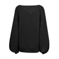 thumbnail image 4 of Lilgiuy Women's Sweater Coat Top Cardigan Loose Hollow Out Long Sleeve Coat，Black,6 Winter Fashion 2022, 4 of 5