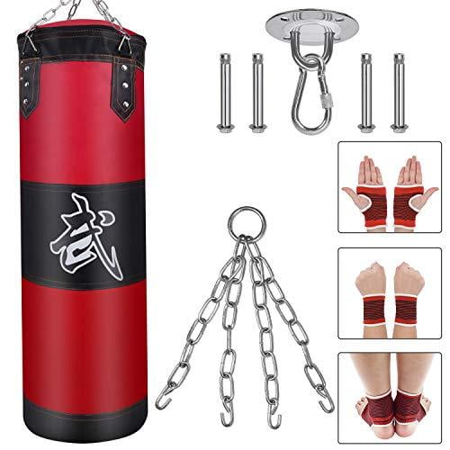Boxing Bag Set for Adults MMA Bags Punching and Kicking Unfilled Hanging Punching Bag 