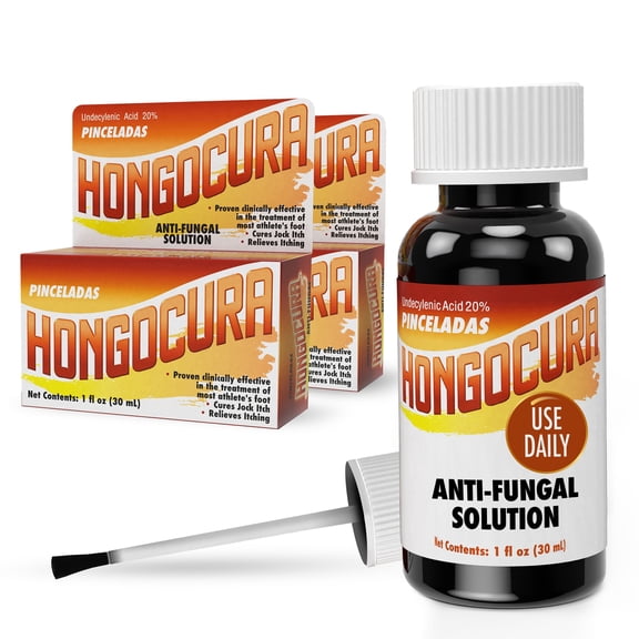 HONGOCURA Liquid Brush Toenail Antifungal Treatment  Precision Applicator for Fungal Nail, Itching Relief  1 fl oz (2 Pack)