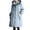 Gray, variant on Women's Waterproof Breathable Hooded Rain Jacket, Long Windbreaker Coat for Hiking Trips
