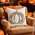 thumbnail image 6 of Fall Halloween Embroidered Pumpkin Throw Pillow Cover, Tufted Decorative Cushion Case, Elegant Home Decor for Couch, Sofa, Bed and Living Room Holiday Layout, 6 of 7