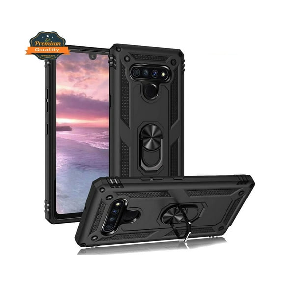 Case for Samsung Galaxy A52 5G Cases with Magnetic Ring Holder Stand Kickstand Slim Hybrid Rugged Heavy Duty TPU   PC Cover for Galaxy A52 5G by Xcell - Black