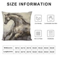 thumbnail image 5 of Fenyluxe Horse Pillow Covers Short Plush Indoor Outdoor Sofa Couch Case Zipper Closure 1PC 22x22in, 5 of 5