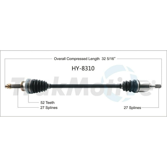 CV Axle Shaft Fits select: 2001-2006 HYUNDAI SANTA FE