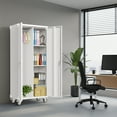 thumbnail image 6 of EDX 72" Metal Rolling Storage Cabinet with Pegboard , Locking Garage Cabinets with Adjustable Shelves, for Home, Office, Garage, White, 6 of 8