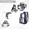 thumbnail image 6 of FKELYI USA Flag Cat Print 17 Inch Clear Backpack for Kids Schoolbag Large Capacity Bookbag Transprent Backpacks for Teens Student Casual Daypack, 6 of 7