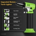 thumbnail image 4 of Butane Torch with Fuel Gauge S907, Refillable Soldering Torch Lighter with Adjustable Flame for Welding, Resin Art, Industrial, Green & Black(Butane Gas Not Included), 4 of 14
