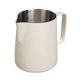 thumbnail image 2 of Taza de flores de acero inoxidable, taza de espuma artística con boca puntiaguda, jarra para hacer espuma de café para el hogar, cafetería, 350ML, color blanco, 2 of 14