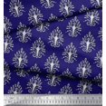 thumbnail image 2 of Soimoi Polyester Crepe Fabric Leaves,Floral & Paisley Block Fabric Prints by Yard 52 Inch Wide, 2 of 3