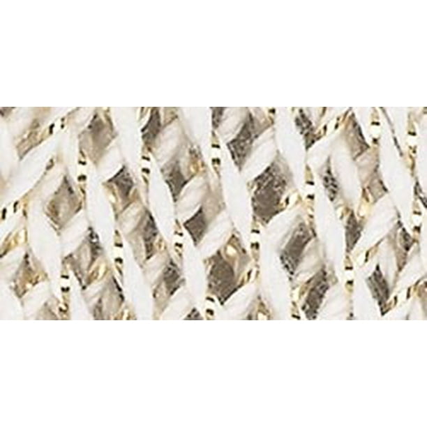 Aunt Lydia's Metallic Crochet Thread Size 10Natural & Gold Walmart