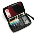 thumbnail image 4 of Travel Wallet RFID Blocking Passport Holder Function Zipper Organizer For Daily Commute Business Slim Card Document Pouch Mens Zip Wallet Lanyard Wallets Key Ring Wallet Western Wallets for Women, 4 of 4