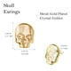 thumbnail image 2 of Arete para Mujer con Cristal Swarovski  en Forma de Calavera – Bañado en Oro 14k– Arete Elegante y Brillante, Aretes de Mujer de Moda– Joyería para Mujer de Moda– Regalo especial Ortiz Espinosa Temporada, 2 of 6